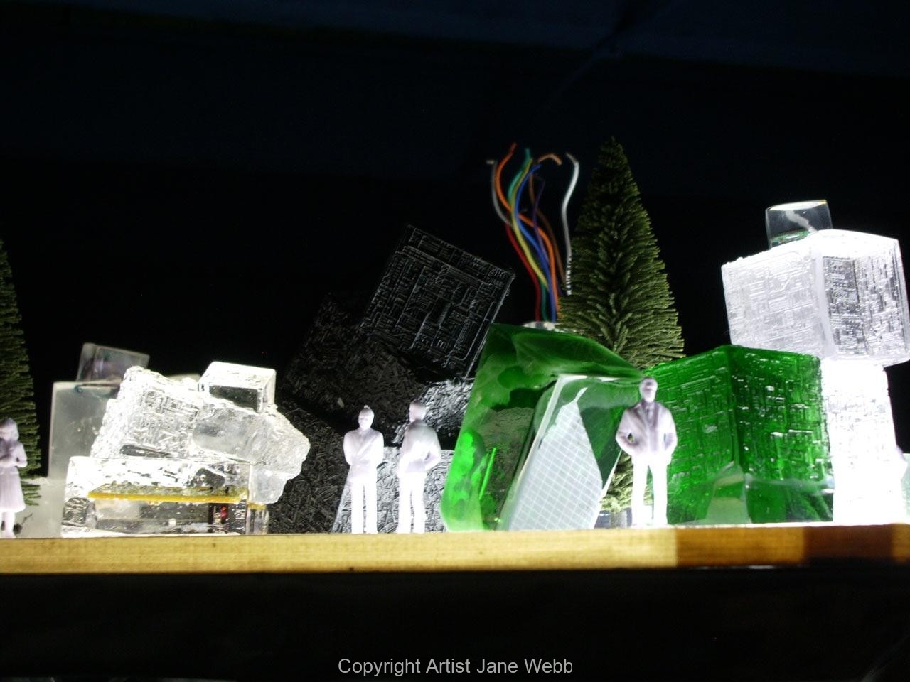 cast-glass-scyber-city-art-Jane-webb